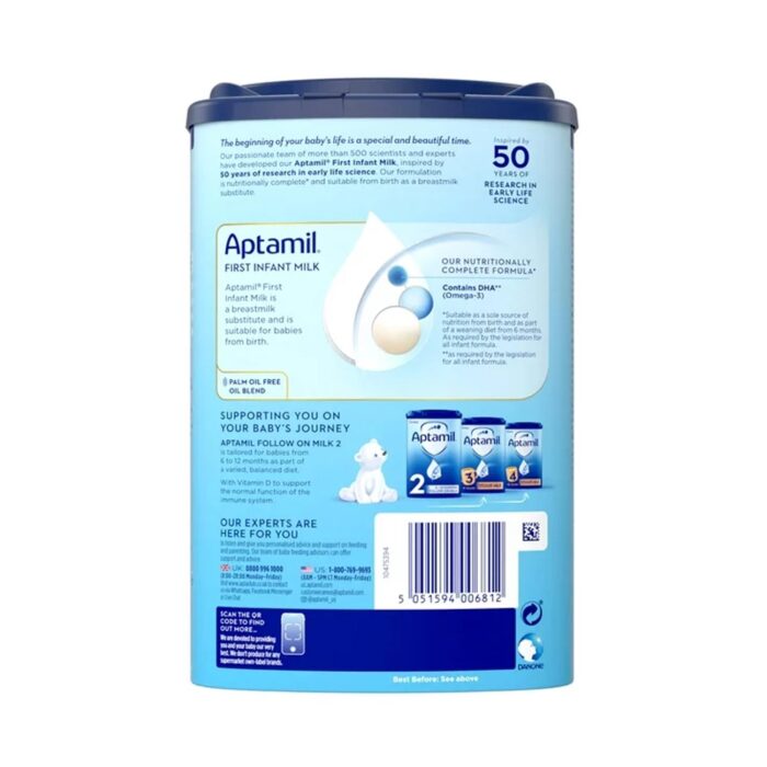 Aptamil First Powder Infant Formula with GOS_FOS, DHA, & HMO 3’GL, 28.2oz Canister – Bild 2
